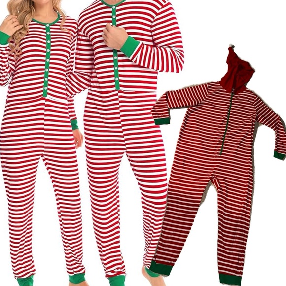 ADULT 2 PACK: Fleece Christmas Pajama family matching with hoodie - Picture 1 of 4